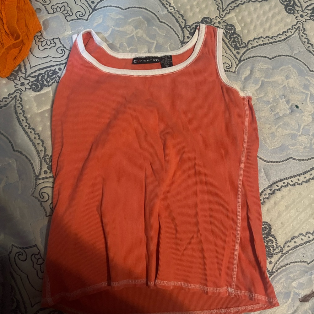 coral-ish pink with white seems